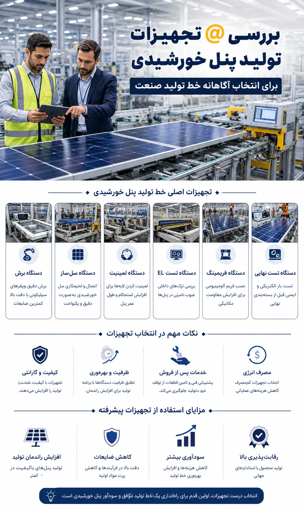 دستگاه تولید پنل خورشیدی ماشین آلات تولید پنل خورشیدی